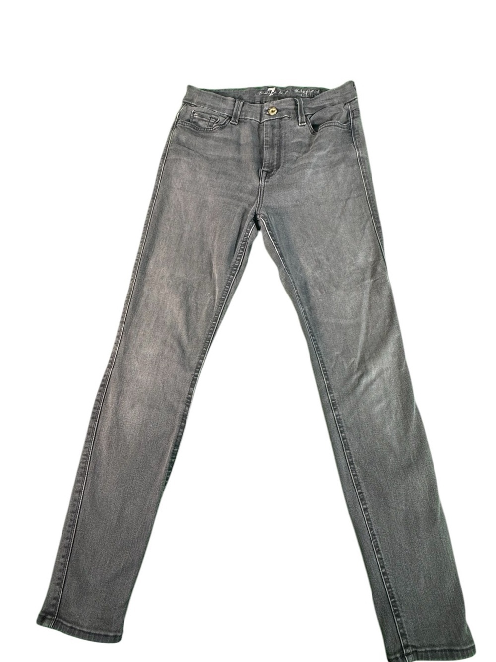 7 For All Mankind High Waist Ankle Skinny Gray Jeans Women's Size 29